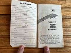 (2) 1961 + 1965 John Deere Farmer’s Pocket Ledgers