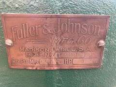 3 HP Fuller & Johnson Engine