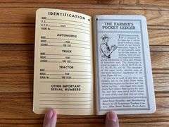 (3) 1950 + 1951 John Deere Farmer’s Pocket Ledger