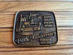 1981 John Deere Engine Works 5th Anniversary Medallion