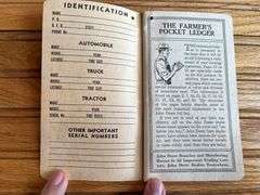 (3) 1950 + 1951 John Deere Farmer’s Pocket Ledger