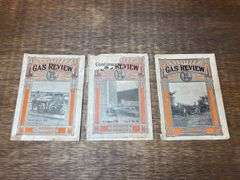 (3) 1915 + 1916 Gas Review Magazines