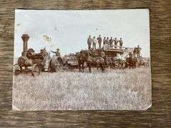 Steam Engine + Thresher Photo
