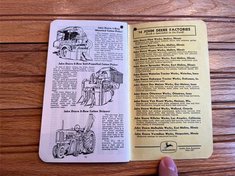 (2) 1955 + 1957 John Deere Farmers Pocket Ledgers