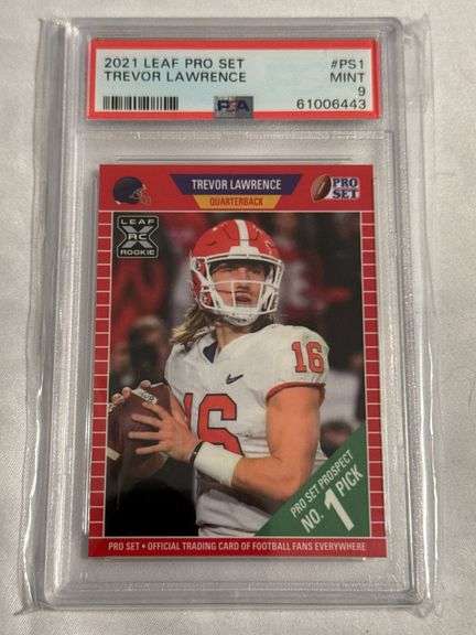 2021 Leaf Pro Set #PS1 Trevor Lawrence ROOKIE Graded PSA 9 image