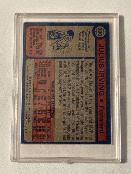1974 Topps ABA #200 Julius Erving ABA All-Star New York Nets