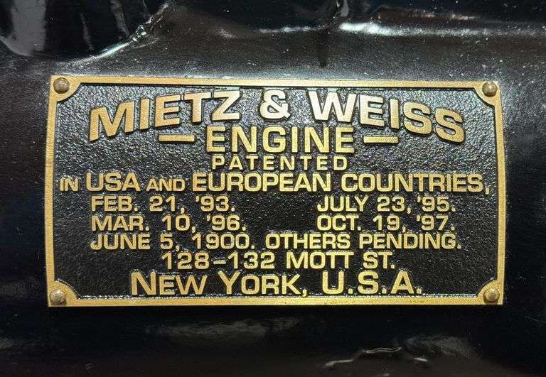 Circa 1901 Meitz and Weiss Hot Bulb Engine