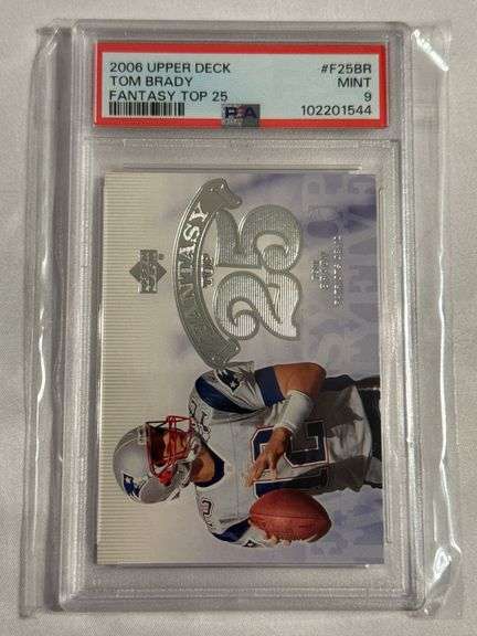 2008 Upper Deck #F25BR Tom Brady Fantasy Top 25 Graded PSA 9 image