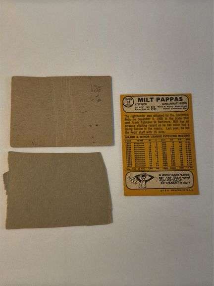 (3) 1960s Topps Milt Pappas Baseball Cards