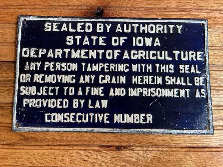 State of Iowa Department of Agriculture SST Sign image