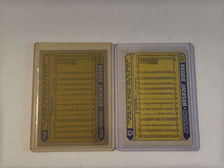 (2) 1987 Topps & O-Pee-Chee #300 Reggie Jackson Cards