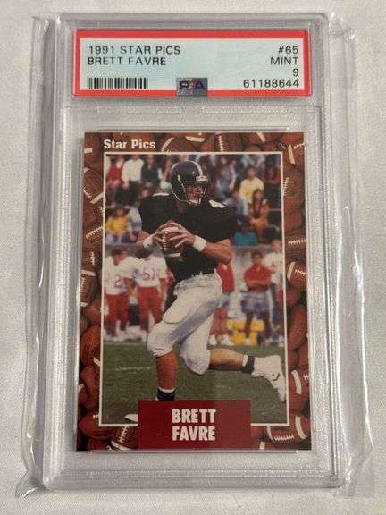 1991 Star Pics #65 Brett Favre Graded PSA 9 image
