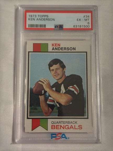 1973 Topps #34 Ken Anderson ROOKIE Graded PSA 6 image