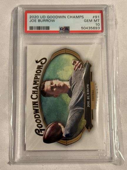 2020 UD Goodwin Champs #91 Joe Burrow ROOKIE Graded PSA 10 GEM image