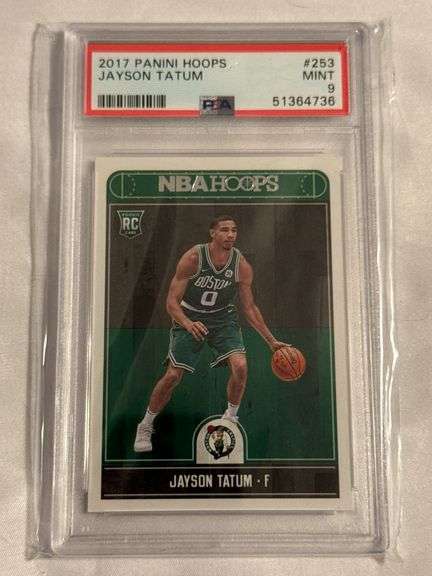 2017 Panini Hoops #253 Jayson Tatum ROOKIE Graded PSA 9 image