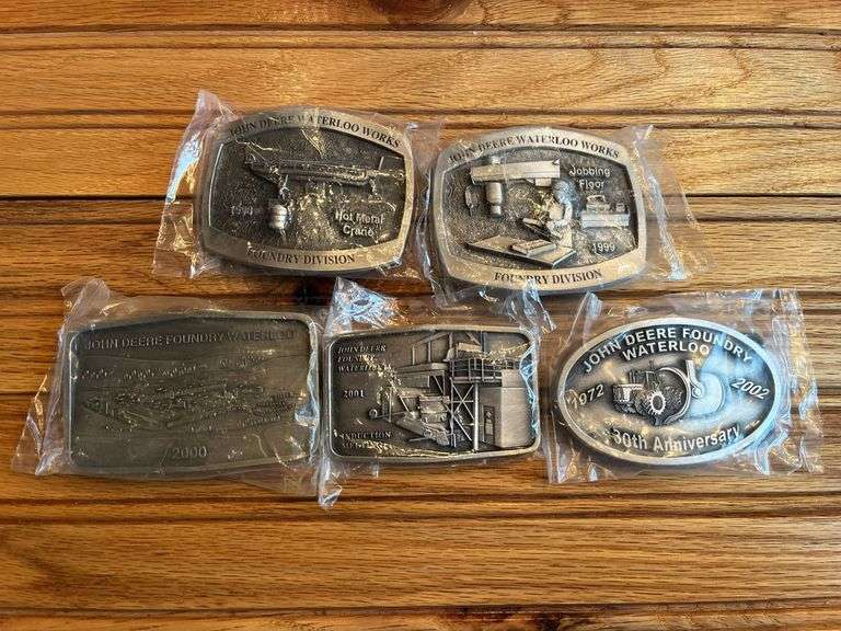 (5) John Deere Waterloo Foundry Belt Buckles image