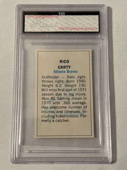 1971 Dell MLB Stamps #NN Rico Carty Graded FGS 10