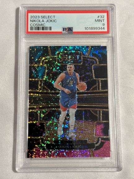 2023 Panini Select #32 Nikola Jokic Cosmic Parallel Graded PSA 9 image