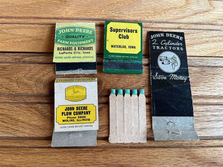 (5) John Deere Matchbooks