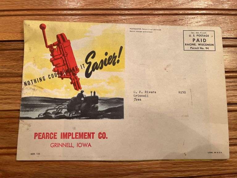 Massey-Harris Sales Literature + Envelopes