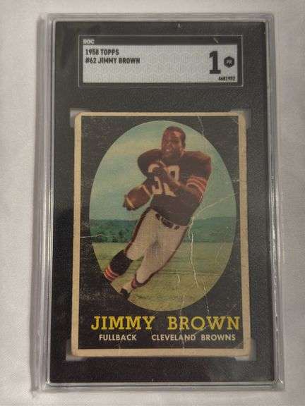 1958 Topps #62 Jimmy Brown ROOKIE Graded SGC #1 image