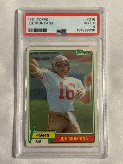 1981 Topps #216 Joe Montana ROOKIE Graded PSA 4 image