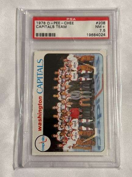 1978 Canadian O-Pee-Chee #208 Capitals Team Graded PSA 7.5 image