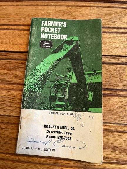 (3) 1967, 1973, 1992 John Deere Farmers Pocket Notebooks
