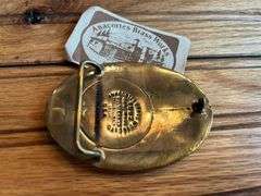 (4) John Deere Waterloo Foundry Fire Brigade Belt Buckles