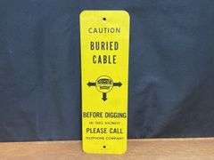 (2) Warning Underground Cable SST Signs