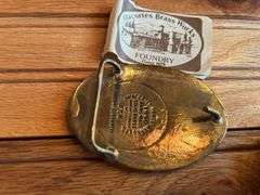 (4) John Deere Waterloo Foundry Fire Brigade Belt Buckles