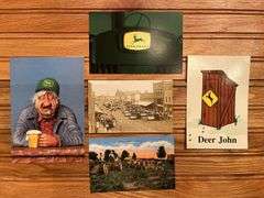 (5) John Deere Postcards