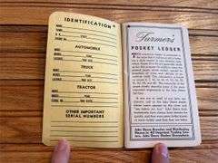 (2) 1954 John Deere Farmers Pocket Ledgers