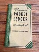 (2) 1955 + 1957 John Deere Farmers Pocket Ledgers