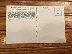 (4) John Deere Factory Postcards
