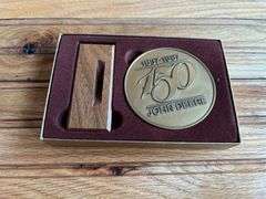 (2) John Deere 150th Medallion + Notepad