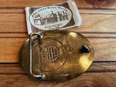 (4) John Deere Waterloo Foundry Fire Brigade Belt Buckles