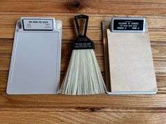 (3) Dairy Clipboards + Brush