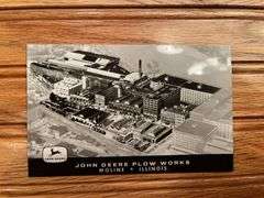 (4) John Deere Factory Postcards