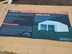 All Metal -23 ft x 22ft Double Garage Metal Shed - Model: K2119