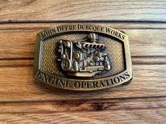 (3) John Deere Dubuque Works Belt Buckles