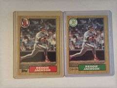 (2) 1987 Topps & O-Pee-Chee #300 Reggie Jackson Cards