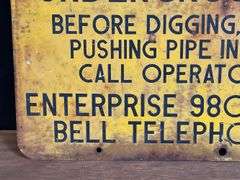 (2) Warning Underground Cable SST Signs