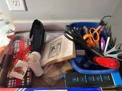 Premade Junk Drawer & Flat of Wrap, Foil, Baggies, Etc.