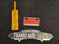 (3) License Plate Topper + Tags