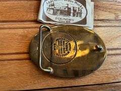 (4) John Deere Waterloo Foundry Fire Brigade Belt Buckles