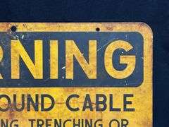 (2) Warning Underground Cable SST Signs