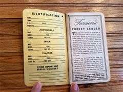 (2) 1954 John Deere Farmers Pocket Ledgers