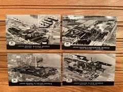 (4) John Deere Factory Postcards