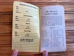 (2) 1955 + 1957 John Deere Farmers Pocket Ledgers